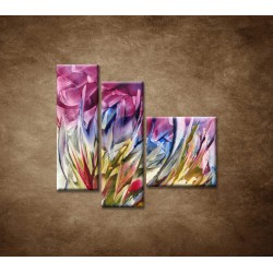 Obrazy na stenu - Abstraktný kvet - 3dielny 110x90cm