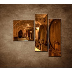 Obrazy na stenu - Vinárska pivnica - 3dielny 110x90cm