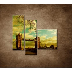 Obrazy na stenu - Londýn - Tower Bridge - 3dielny 110x90cm