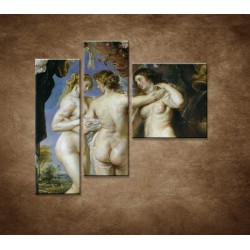 Obrazy na stenu - Reprodukcia - Rubens - Tri grácie - 3dielny 110x90cm