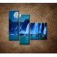 Obrazy na stenu - Nočné vodopády - 3dielny 110x90cm
