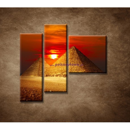 Obrazy na stenu - Pyramídy - 3dielny 110x90cm