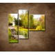 Obrazy na stenu - Zelený park - 3dielny 110x90cm