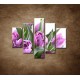 Obrazy na stenu - Nežné tulipány - 5dielny 100x80cm
