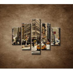Obrazy na stenu - Žehlička - New York - 5dielny 100x80cm