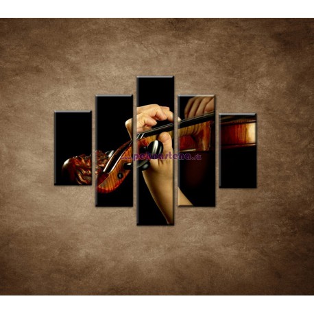 Obrazy na stenu - Hráč na husle - 5dielny 100x80cm
