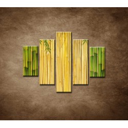 Obrazy na stenu - Bambusové stonky - 5dielny 100x80cm