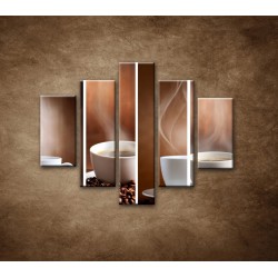 Obrazy na stenu - Šálka kávy - 5dielny 100x80cm