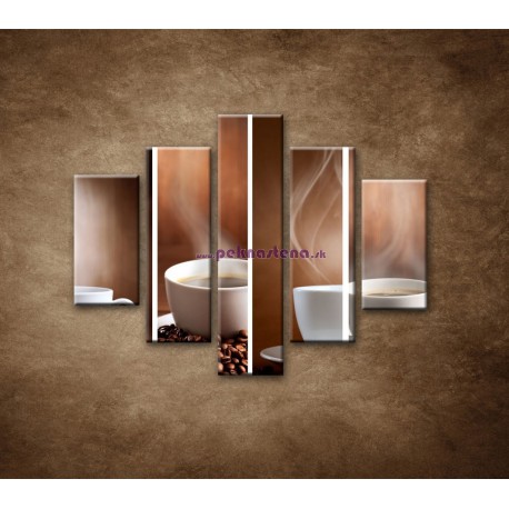 Obrazy na stenu - Šálka kávy - 5dielny 100x80cm