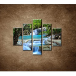 Obrazy na stenu - Horský potok - 5dielny 100x80cm