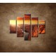 Obrazy na stenu - Západ slnka na horách - 5dielny 100x80cm