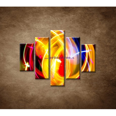 Obrazy na stenu - Disco svetlo - 5dielny 100x80cm