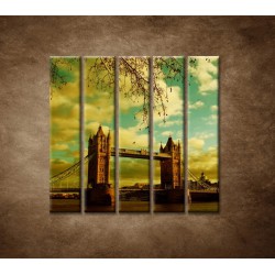 Obrazy na stenu - Londýn - Tower Bridge - 5dielny 100x100cm