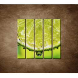 Obrazy na stenu - Plátok citróna - 5dielny 100x100cm