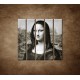 Obrazy na stenu - Čiernobiela Mona Lisa - 5dielny 100x100cm