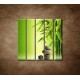 Obrazy na stenu - Bambus a kamene - 5dielny 100x100cm