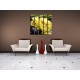 Obrazy na stenu - Žltá orchidea s kameňmi - 5dielny 100x100cm