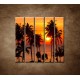 Obrazy na stenu - Západ slnka s palmami - 5dielny 100x100cm