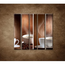 Obrazy na stenu - Šálka kávy - 5dielny 100x100cm
