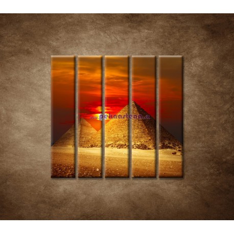 Obrazy na stenu - Pyramídy - 5dielny 100x100cm