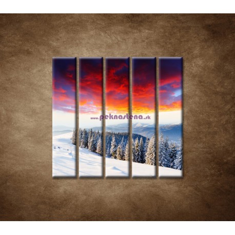 Obrazy na stenu - Zimná príroda - 5dielny 100x100cm