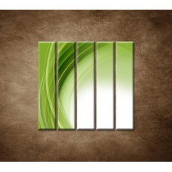 Obrazy na stenu - Zelený polkruh - 5dielny 100x100cm