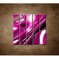 Obrazy na stenu - 3D fialová abstrakcia - 5dielny 100x100cm