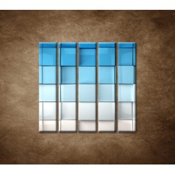 Obrazy na stenu - Modré kocky - 5dielny 100x100cm