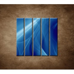 Obrazy na stenu - Modrá abstrakcia - 5dielny 100x100cm