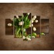 Obrazy na stenu - Tulipány vo váze - zátišie - 5dielny 150x100cm