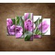 Obrazy na stenu - Nežné tulipány - 5dielny 150x100cm