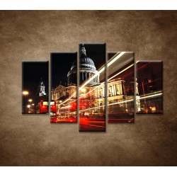 Obrazy na stenu - Nočný Londýn - 5dielny 150x100cm