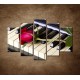 Obrazy na stenu - Ruža na klavíri - 5dielny 150x100cm