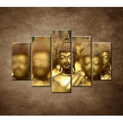 Obrazy na stenu - Socha Budhu - 5dielny 150x100cm