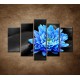 Obrazy na stenu - Modrý kvet na kameňoch - 5dielny 150x100cm