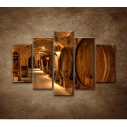 Obrazy na stenu - Vinárska pivnica - 5dielny 150x100cm