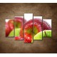 Obrazy na stenu - Červené a zelené jablká - 5dielny 150x100cm