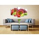 Obrazy na stenu - Červené a zelené jablká - 5dielny 150x100cm