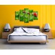Obrazy na stenu - Lienky na liste - 5dielny 150x100cm