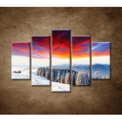 Obrazy na stenu - Zimná príroda - 5dielny 150x100cm