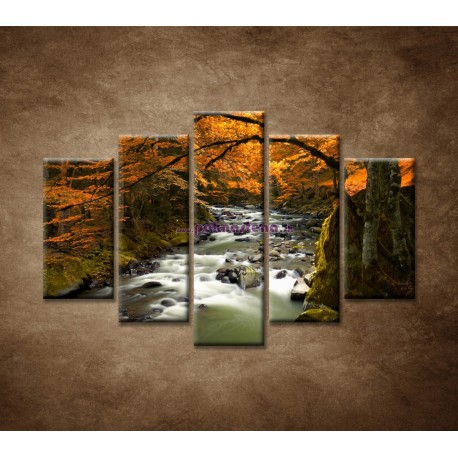 Obrazy na stenu - Jesenná krajina - 5dielny 150x100cm