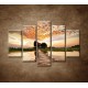 Obrazy na stenu - Západ slnka nad riekou - 5dielny 150x100cm