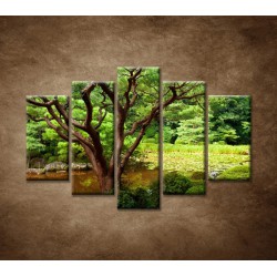 Obrazy na stenu - Japonská záhrada - 5dielny 150x100cm