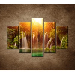 Obrazy na stenu - Vodopád 3 - 5dielny 150x100cm