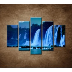 Obrazy na stenu - Nočné vodopády - 5dielny 150x100cm