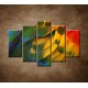 Obrazy na stenu - Farebné perie - 5dielny 150x100cm