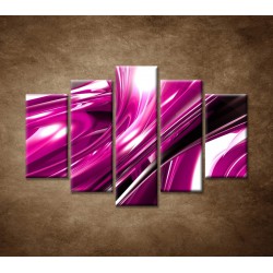 Obrazy na stenu - 3D fialová abstrakcia - 5dielny 150x100cm