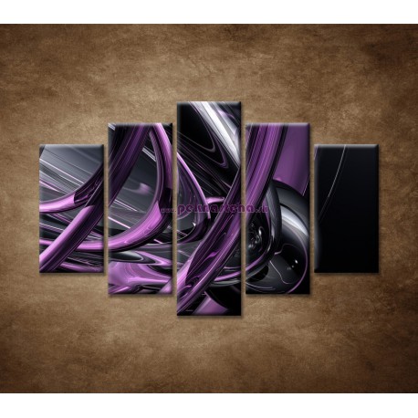 Obrazy na stenu - Fialové umenie - 5dielny 150x100cm