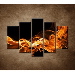 Obrazy na stenu - Oheň a dym - 5dielny 150x100cm