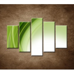 Obrazy na stenu - Zelený polkruh - 5dielny 150x100cm